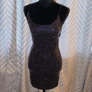 Sequin backless dress
